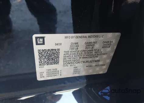 2018 Chevrolet Suburban Ls from USA, damaged, VIN 1GNSCGKC9JR327405
